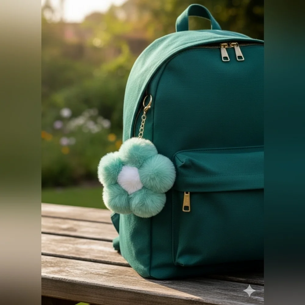 Mint Green Pom Pom Charm